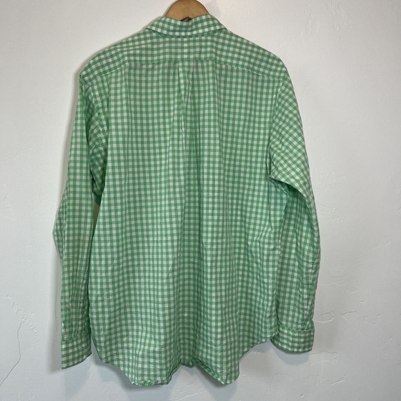 Ralph Lauren Men's XL Classic Fit Green White Plaid Long Sleeve ButtonDown Shirt - Picture 3 of 10